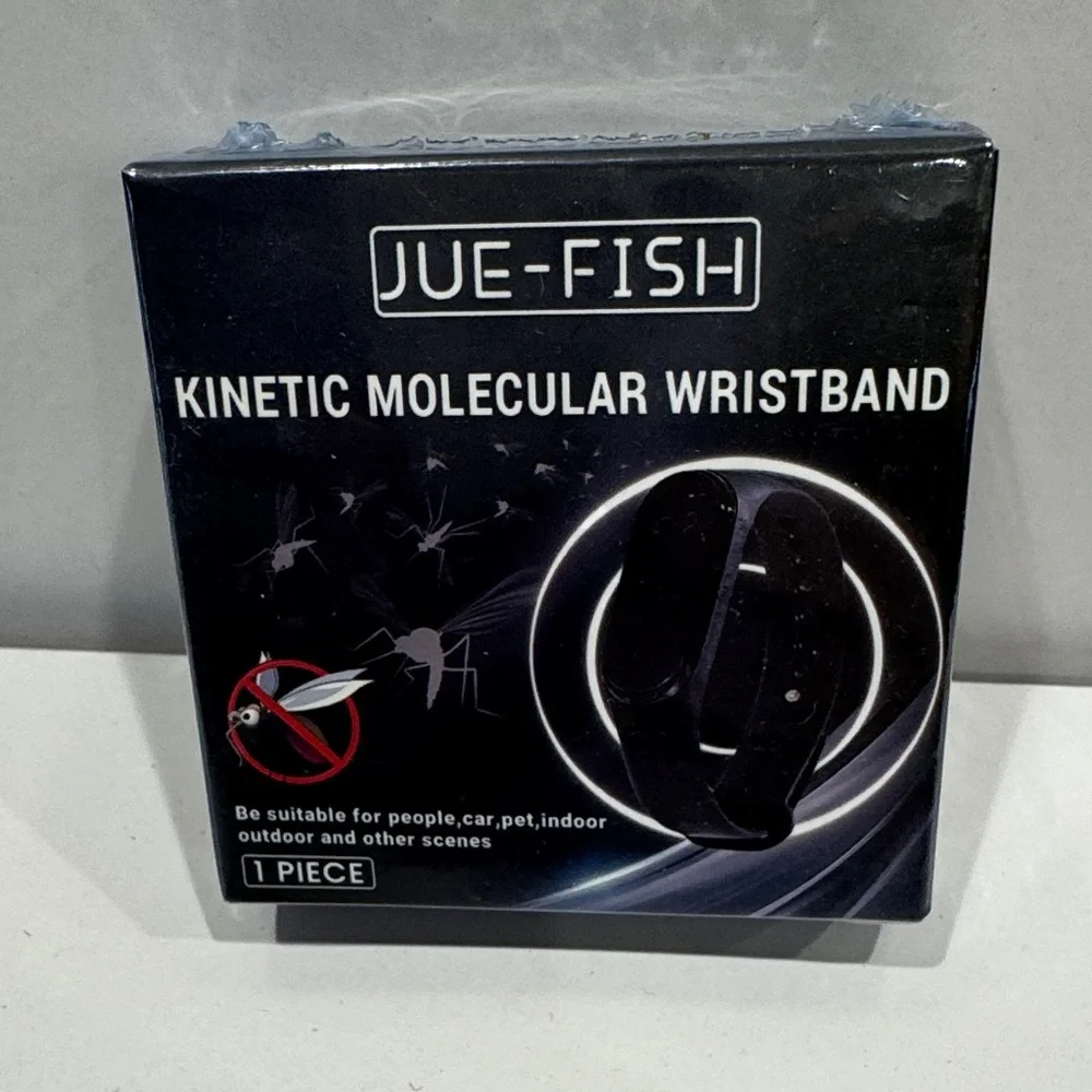 Jue Fish Kinetic Molecular Mosquito Wristband - Black for you, your dog or pet.